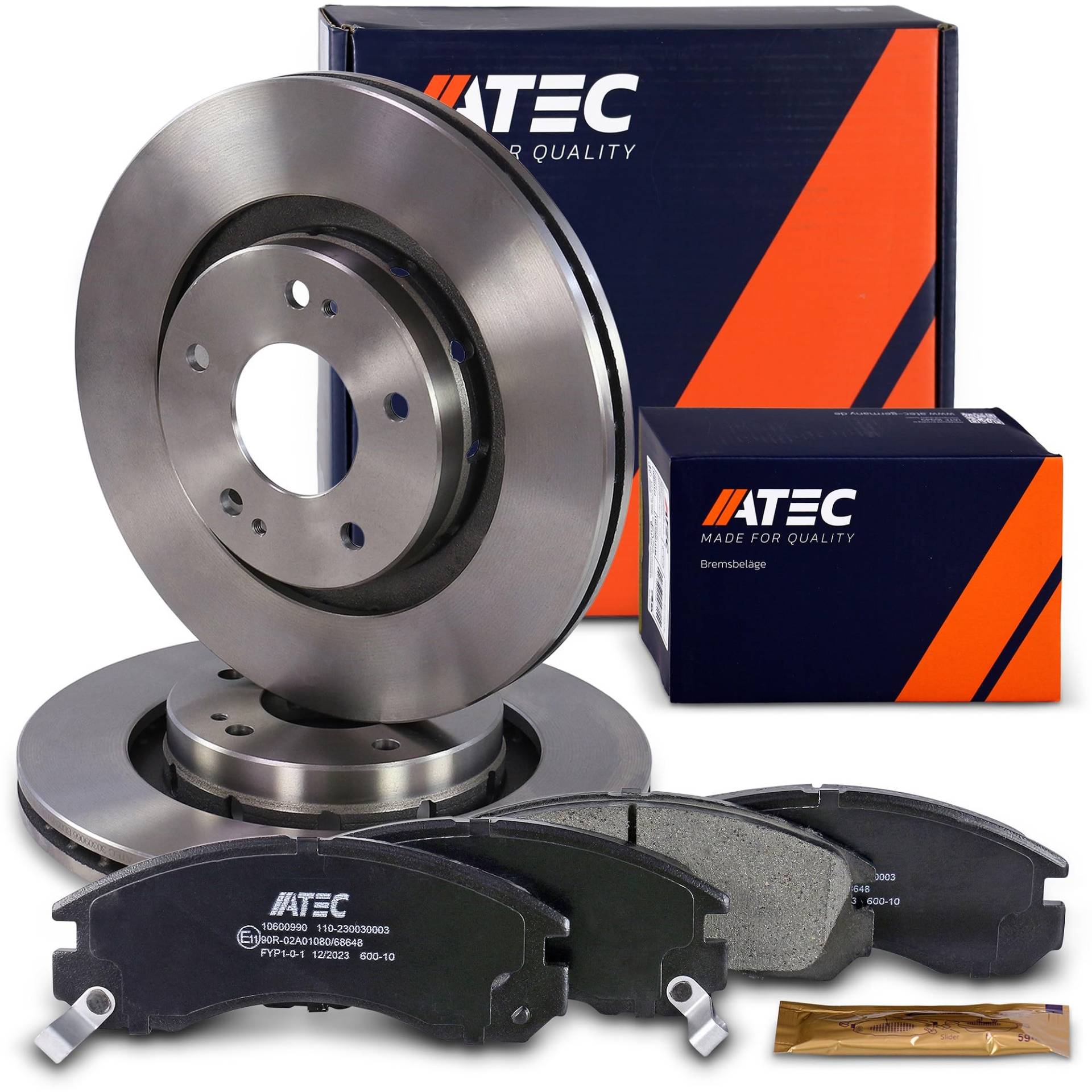 ATEC Germany Bremsenset Vorderachse inkl. Bremsscheiben Ø 294 mm Belüftet + Bremsbeläge Vorne Kompatibel mit CITROËN C-CROSSER, MITSUBISHI OUTLANDER I (CU_W), OUTLANDER II (CW_W), PEUGEOT 4007 von ATEC Germany