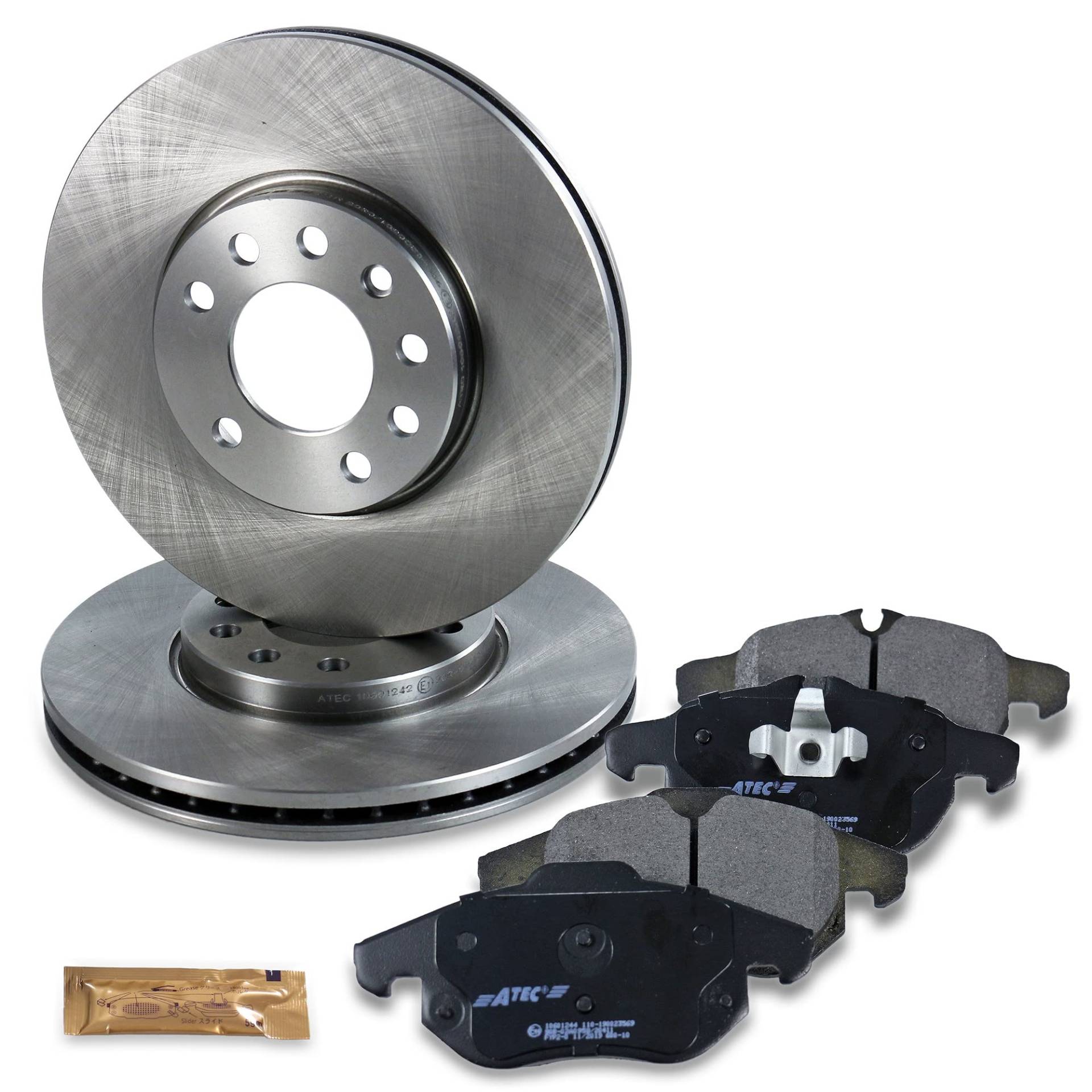 ATEC Germany Bremsenset Vorderachse inkl. Bremsscheiben Ø 285mm Belüftet + Bremsbeläge Vorne Kompatibel mit FIAT CROMA (194_), OPEL SIGNUM CC (Z03), VECTRA C (Z02), SAAB 9-3, von ATEC Germany