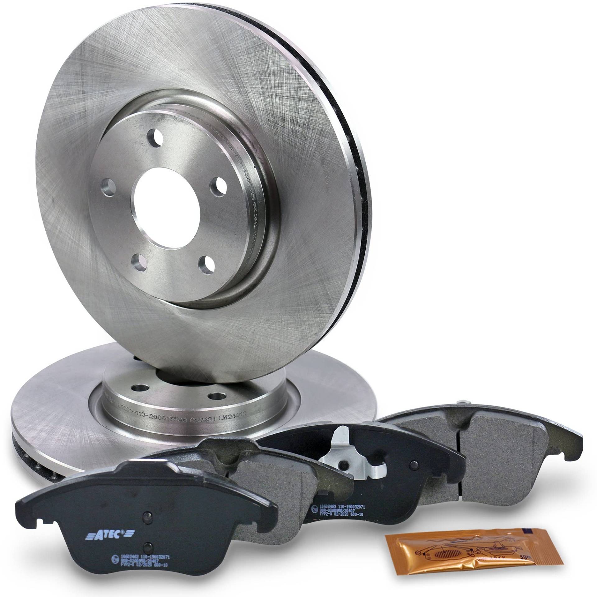 ATEC Germany Bremsenset Vorderachse inkl. Bremsscheiben Ø 300 mm Belüftet + Bremsbeläge Vorne Kompatibel mit FORD MONDEO Mk4 (BA7), MONDEO Mk4 Stufenheck (BA7), MONDEO Mk4 Turnier (BA7) von ATEC Germany
