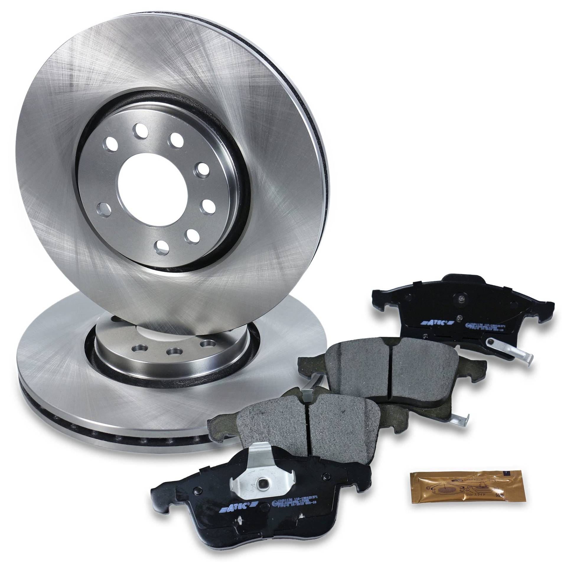 ATEC Germany Bremsenset Vorderachse inkl. Bremsscheiben Ø 308 mm Belüftet + Bremsbeläge Vorne Kompatibel mit OPEL ADAM (M13), ASTRA H, CORSA D, CORSA E, MERIVA A (X03), MERIVA B (S10), ZAFIRA B (A05) von ATEC Germany