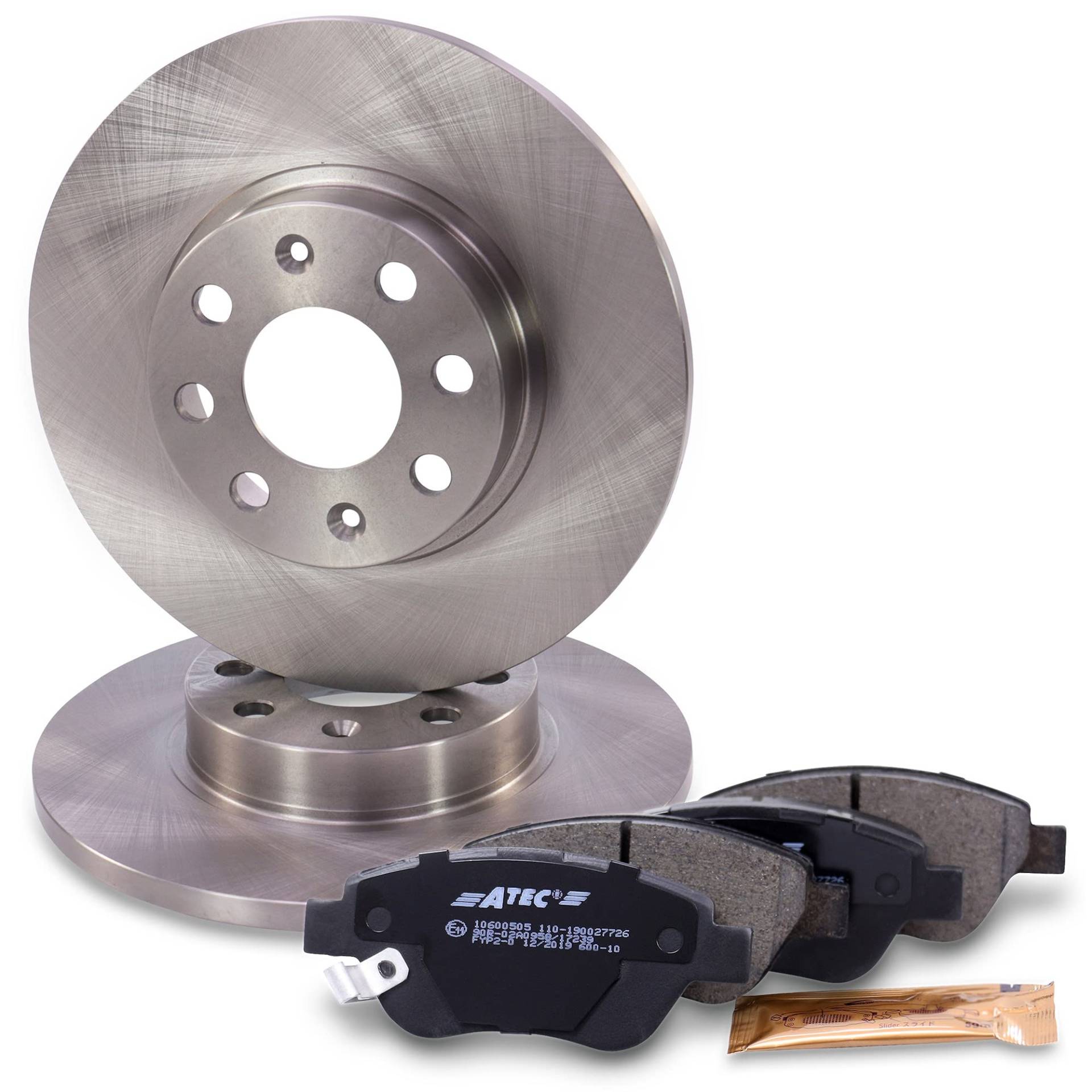 BESTPRICE Bremsenset Vorderachse inkl. Bremsscheiben Voll Ø 257 mm + Bremsbeläge vorne, Kompatibel mit OPEL CORSA D (S07), CORSA D Kasten (S07) von BESTPRICE