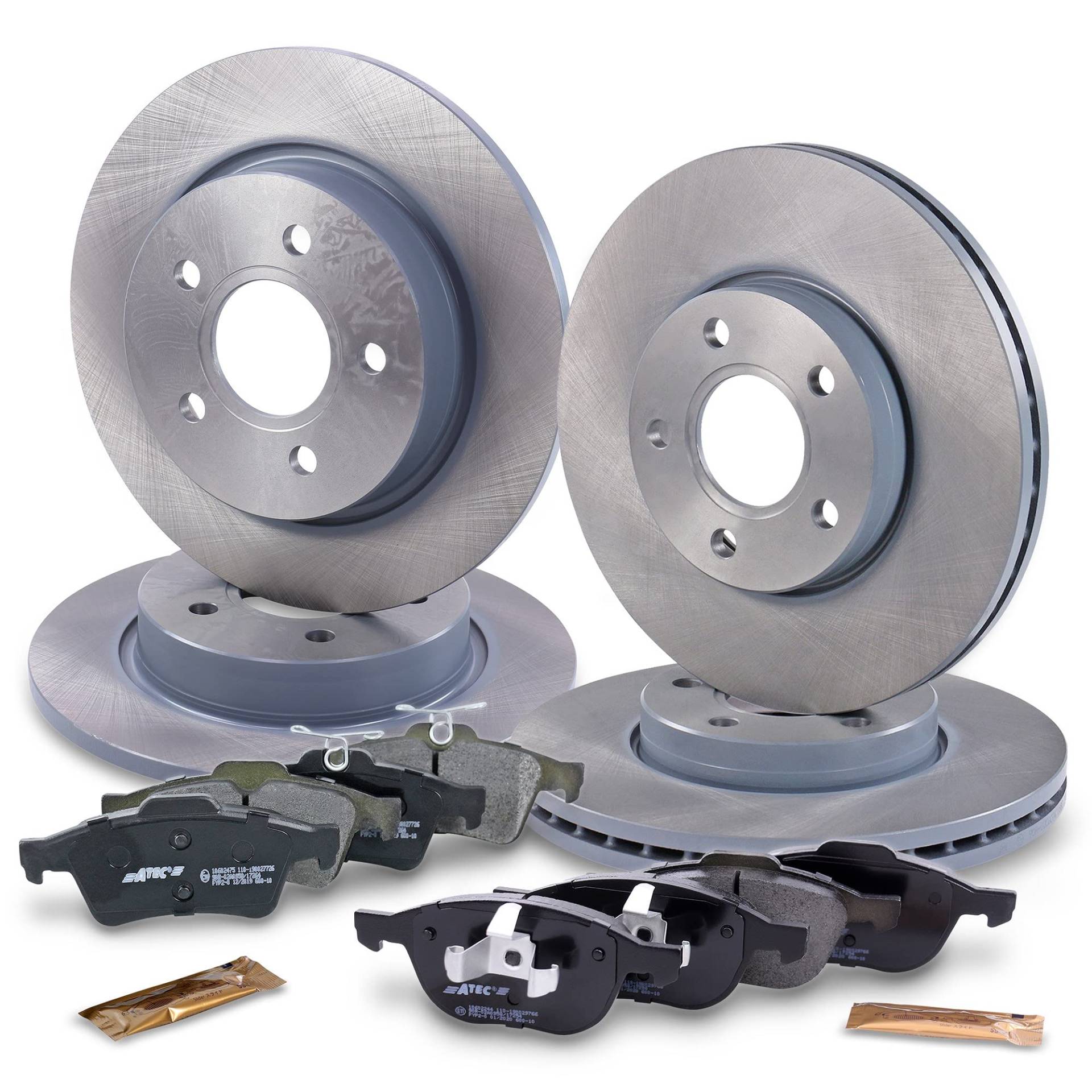 ATEC Germany Bremsenset inkl. Bremsscheiben Vorne Ø 278 mm Belüftet + Hinten Ø 271 mm Voll + Bremsbeläge Vorne & Hinten Kompatibel mit FORD FOCUS Mk3,FOCUS Mk3 Stufenheck,FOCUS Mk3 Turnier ATEC Germany Bremsenset inkl. Bremsscheiben Vorne Ø 278 mm Belüftet + Hinten Ø 271 mm Voll + Bremsbeläge Vorne & Hinten Kompatibel mit FORD FOCUS Mk3,FOCUS Mk3 Stufenheck,FOCUS Mk3 Turnier von ATEC Germany