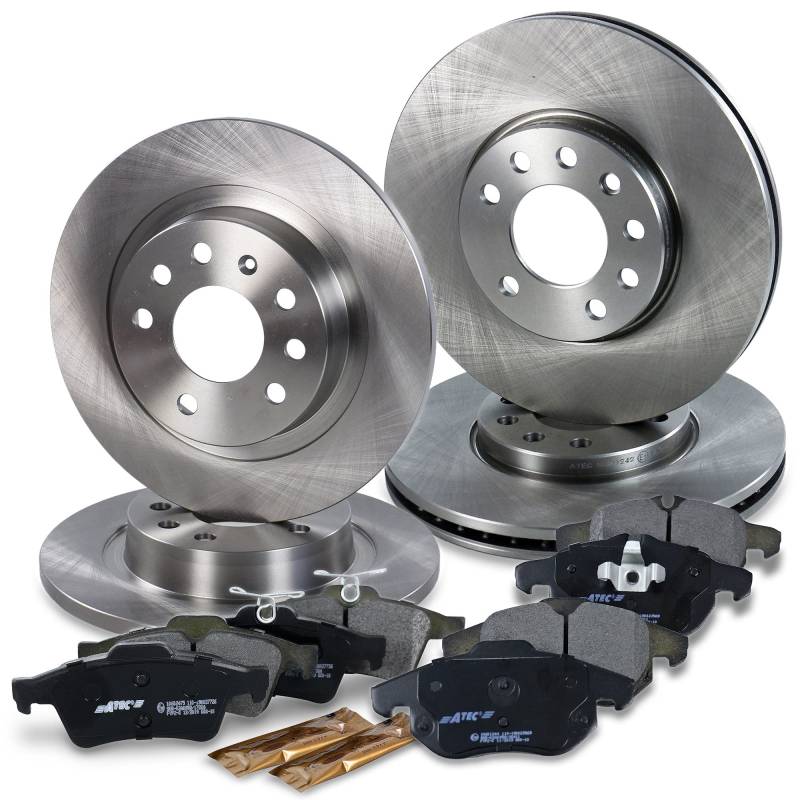 BESTPRICE Bremsenset inkl. Bremsscheiben vorne Ø 285 mm + hinten Ø 278 mm + Bremsbeläge vorne und hinten von BESTPRICE