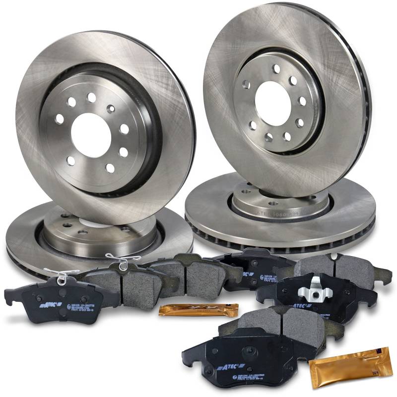 4x Bremsscheibe + Bremsbeläge Bremsklötze vorne + hinten von ENVA MADE FOR QUALITY