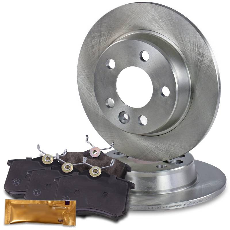 Bremsscheiben Voll Ø268mm + Bremsbeläge Bremsklötze hinten von Homry