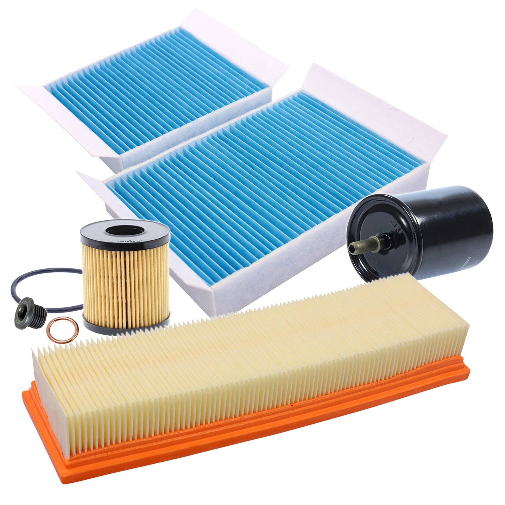 BESTPRICE Inspektionspaket Filterset mit 1x Ölfilter, 1x Luftfilter, 1x Innenraumfilter, 1x Kraftstofffilter, Kompatibel mit CITROËN C3 II (SC_), PEUGEOT 207 (WA_ WC_), 207 SW (WK_) BESTPRICE Inspektionspaket Filterset mit 1x Ölfilter, 1x Luftfilter, 1x Innenraumfilter, 1x Kraftstofffilter, Kompatibel mit CITROËN C3 II (SC_), PEUGEOT 207 (WA_ WC_), 207 SW (WK_) von ENVA MADE FOR QUALITY
