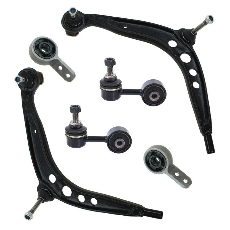 BESTPRICE 2x Querlenker Vorderachse vorne unten links & rechts mit Querlenkerlager, 2x Koppelstange vorne Kompatibel mit BMW 3er (E36) Z3 (E36) von ENVA MADE FOR QUALITY