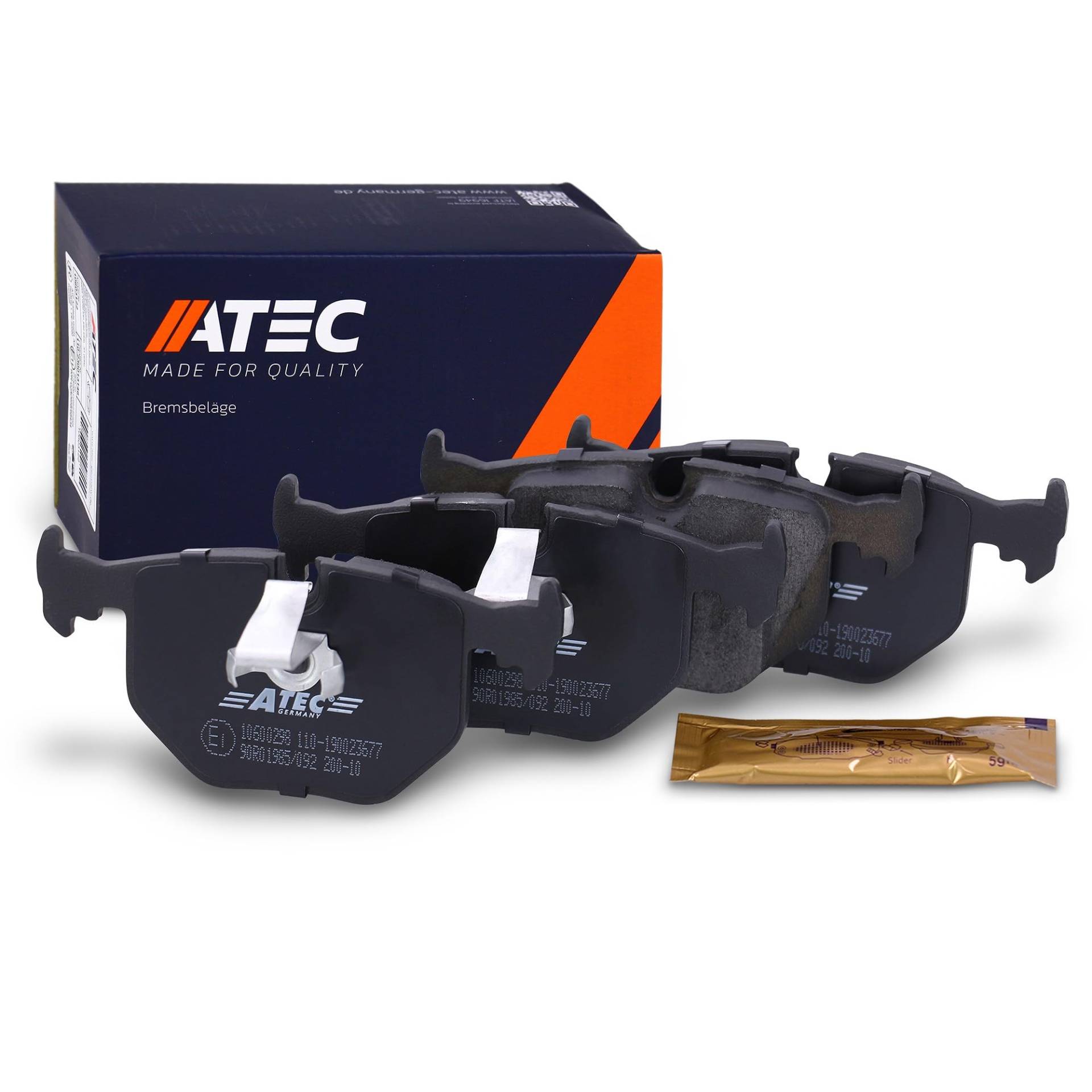 ATEC Germany Bremsbelagsatz Hinterachse, Bremsbeläge Bremsklötze hinten, 4 Stück ATEC Germany Bremsbelagsatz Hinterachse, Bremsbeläge Bremsklötze hinten, 4 Stück von ATEC Germany