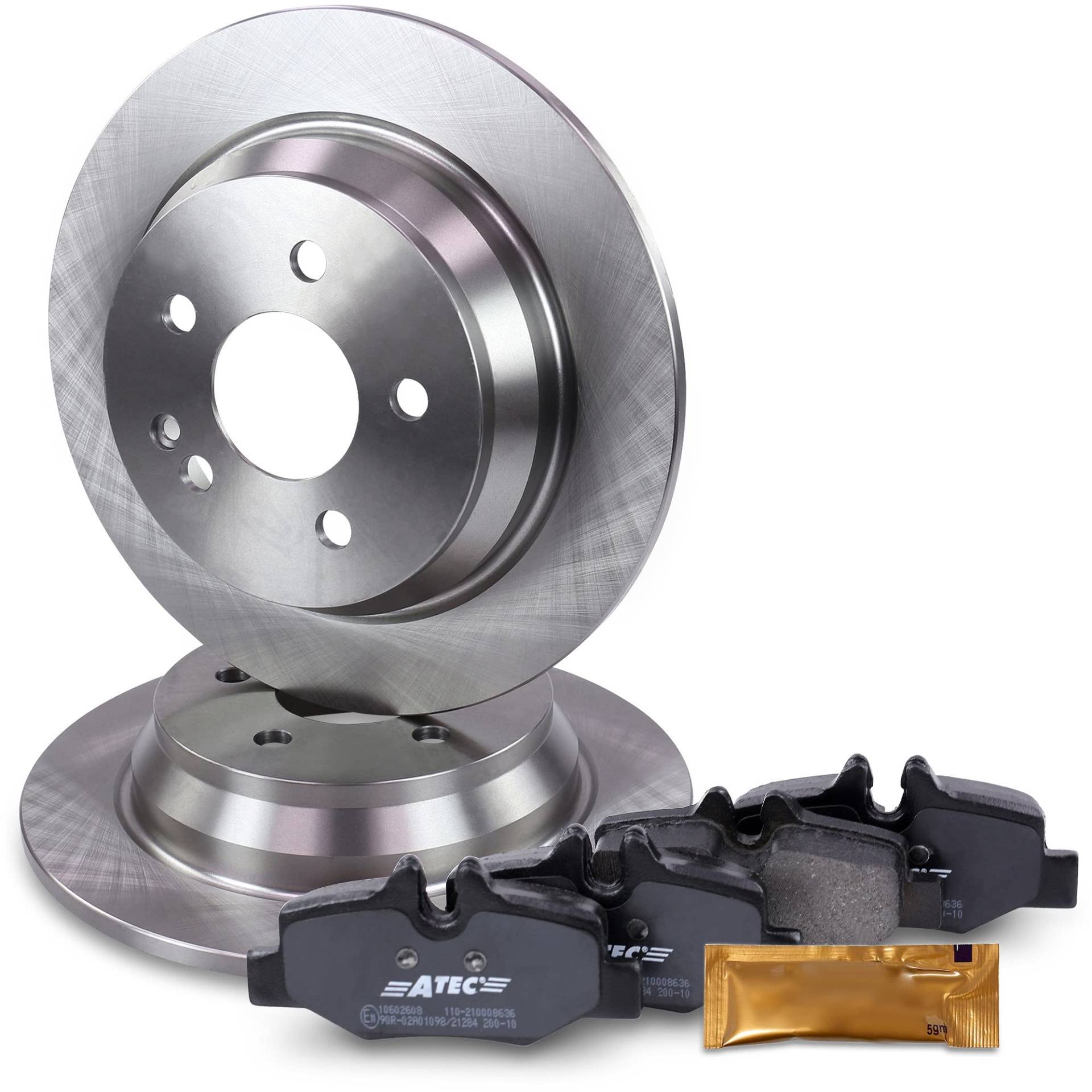 2x Bremsscheibe Voll Ø296mm + Bremsbeläge Bremsklötze hinten 2x Bremsscheibe Voll Ø296mm + Bremsbeläge Bremsklötze hinten von PGONA
