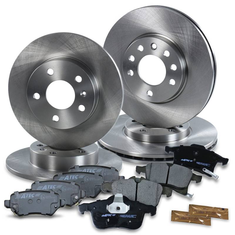 BESTPRICE Bremsenset inkl. Bremsscheiben vorne Ø 280 mm + hinten Ø 264 mm + Bremsbeläge vorne und hinten von BESTPRICE