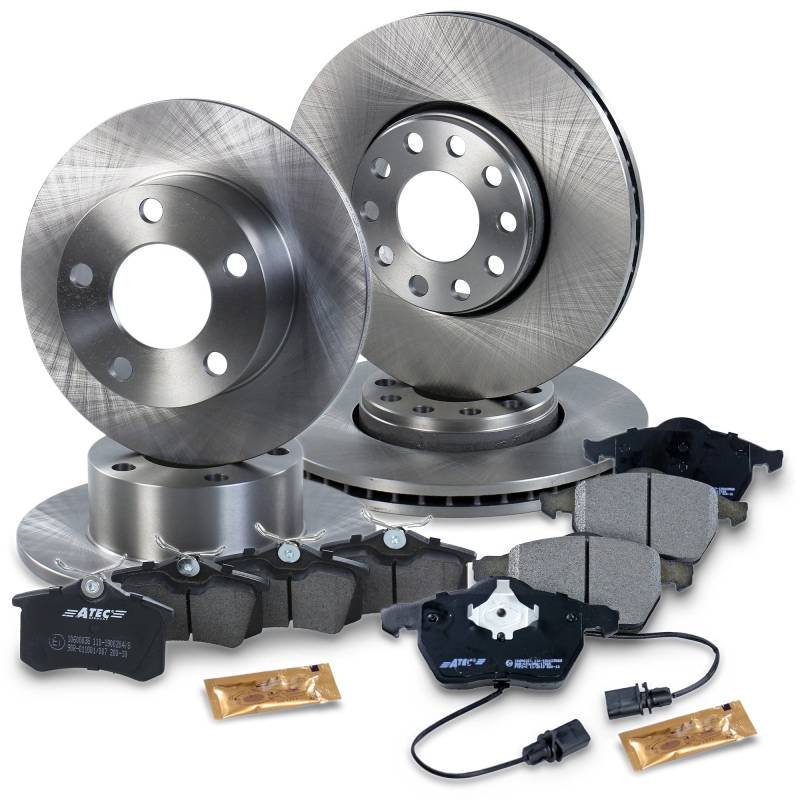 BESTPRICE Bremsenset inkl. Bremsscheiben vorne Ø 288 mm + hinten Ø 245 mm + Bremsbeläge vorne und hinten, Kompatibel mit SKODA SUPERB 1, VW PASSAT B5 (3B2) (3B5), PASSAT B5.5 (3B3) (3B6) von BESTPRICE