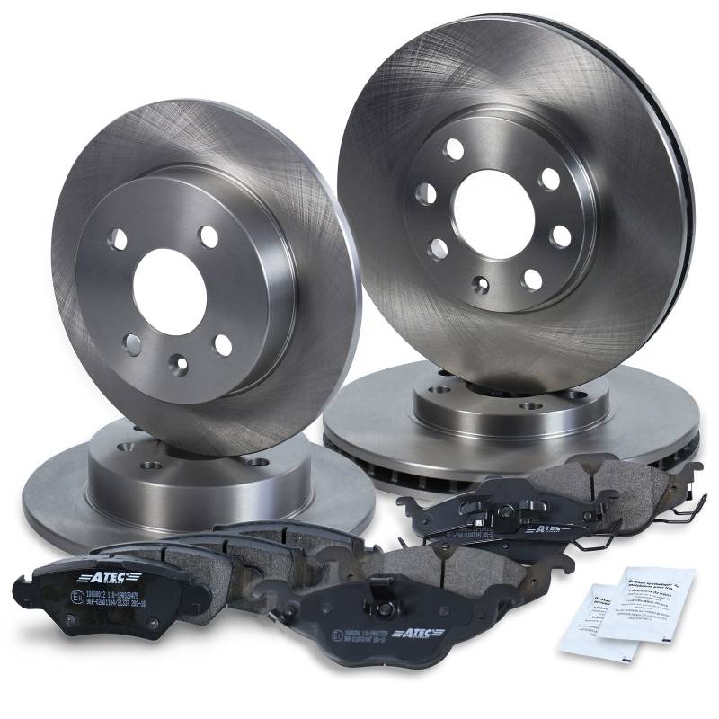 4x Bremsscheiben + Bremsbeläge Bremsklötze vorne + hinten von ENVA MADE FOR QUALITY