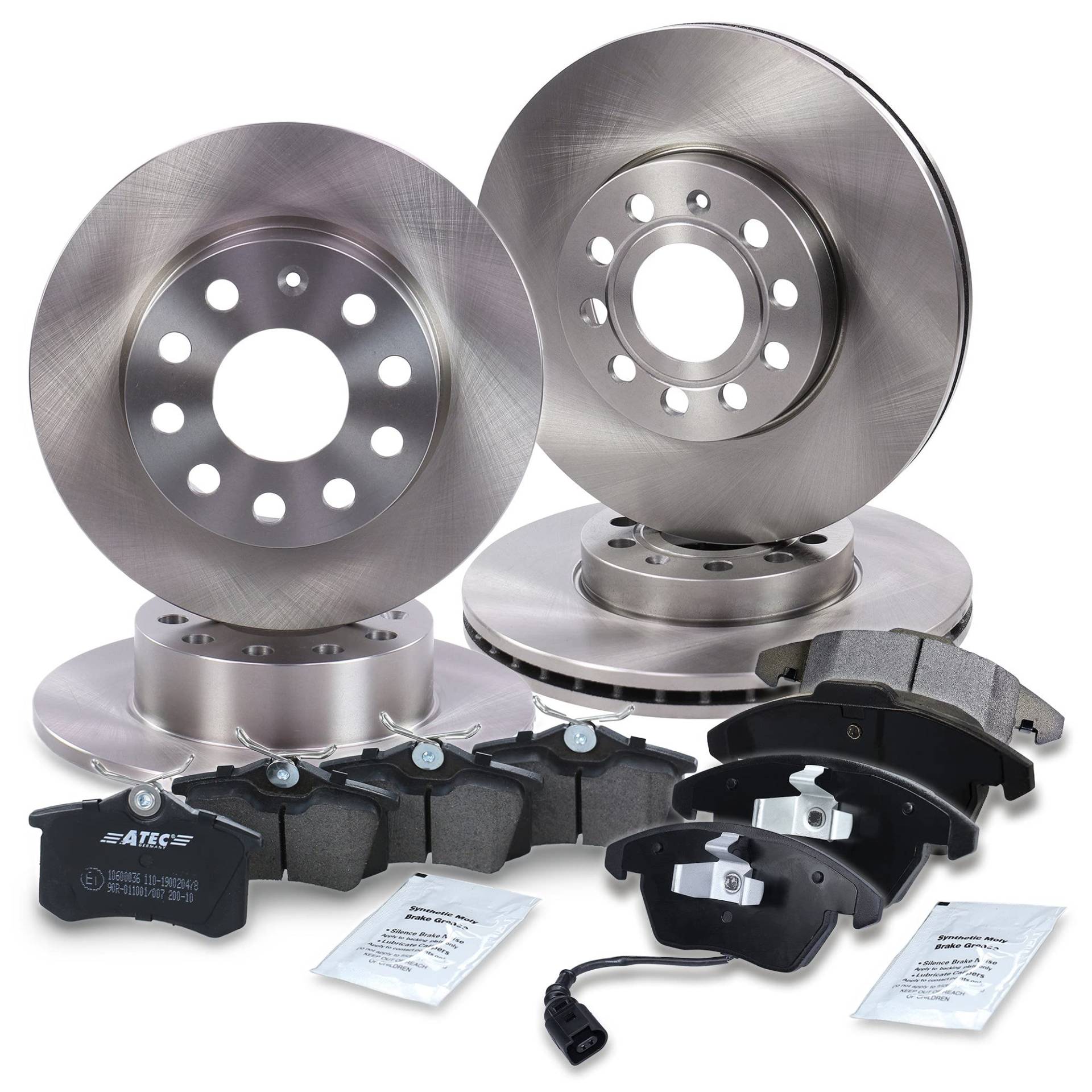 4x Bremsscheiben + Bremsbeläge Bremsklötze vorne + hinten 4x Bremsscheiben + Bremsbeläge Bremsklötze vorne + hinten von BESTPRICE