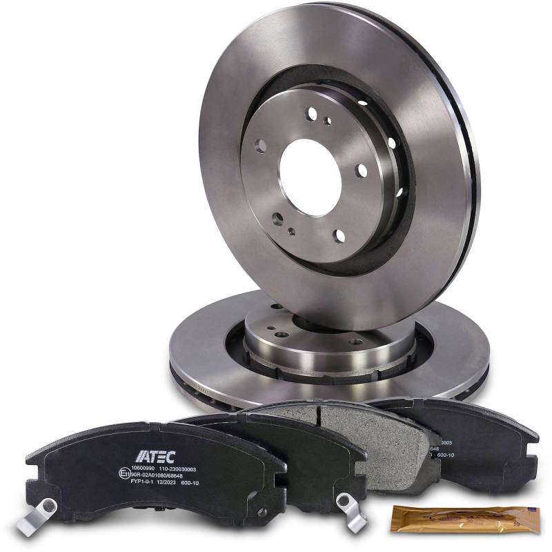 BESTPRICE Bremsenset Vorderachse inkl. Bremsscheiben Belüftet Ø 294 mm + Bremsbeläge vorne, Kompatibel mit CITROËN C-CROSSER (VU_, VV_), MITSUBISHI OUTLANDER (CU_W) (CW_W), PEUGEOT 4007 von ENVA MADE FOR QUALITY