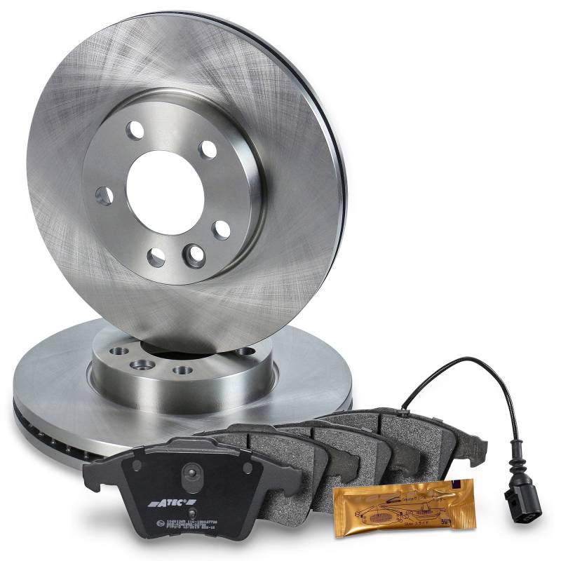 BESTPRICE Bremsenset Vorderachse inkl. Bremsscheiben Ø 308 mm Belüftet + Bremsbeläge vorne + Verschleißkontakt von ENVA MADE FOR QUALITY
