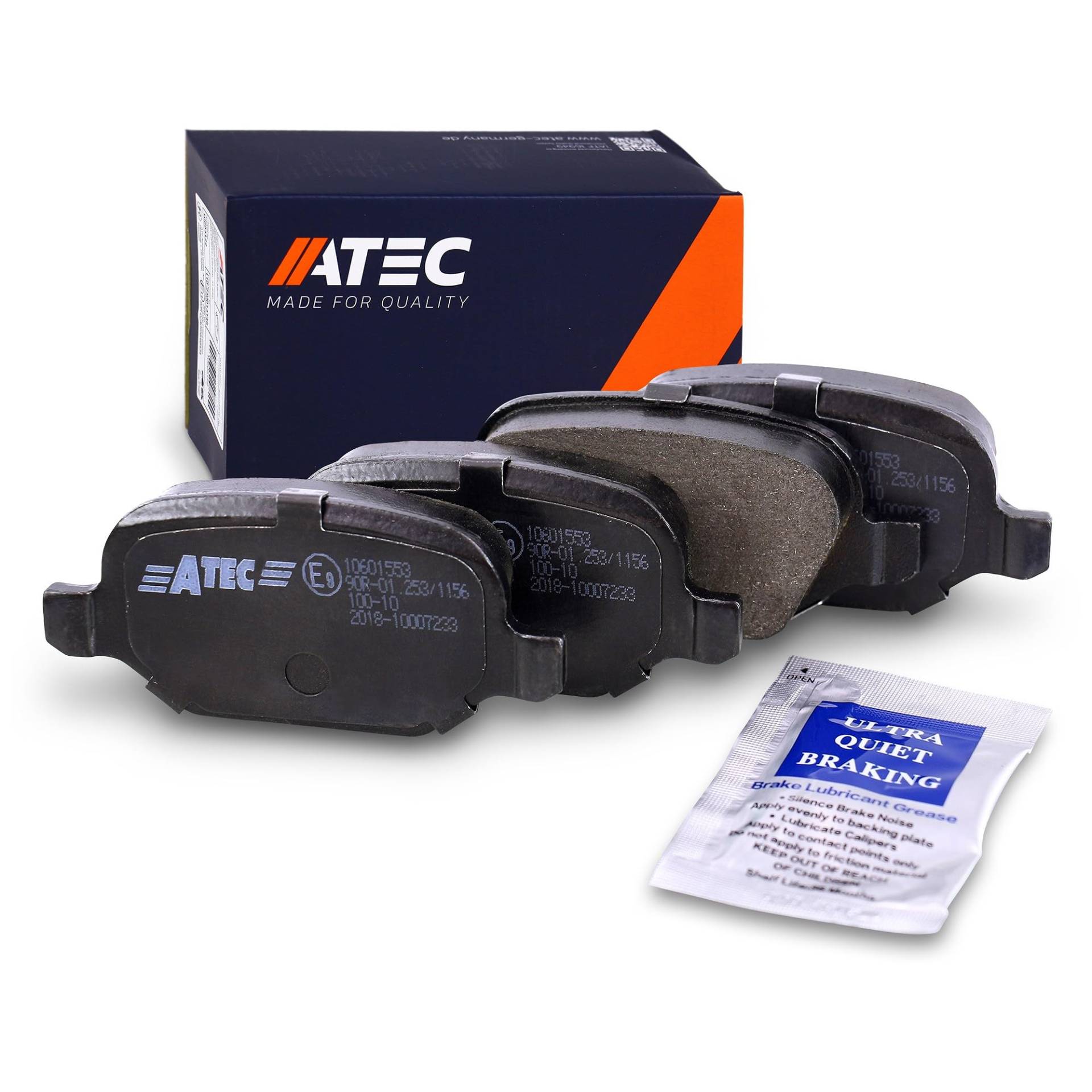 ATEC Germany Bremsbelagsatz Hinterachse, Bremsbeläge Bremsklötze hinten, 4 Stück ATEC Germany Bremsbelagsatz Hinterachse, Bremsbeläge Bremsklötze hinten, 4 Stück von ATEC Germany