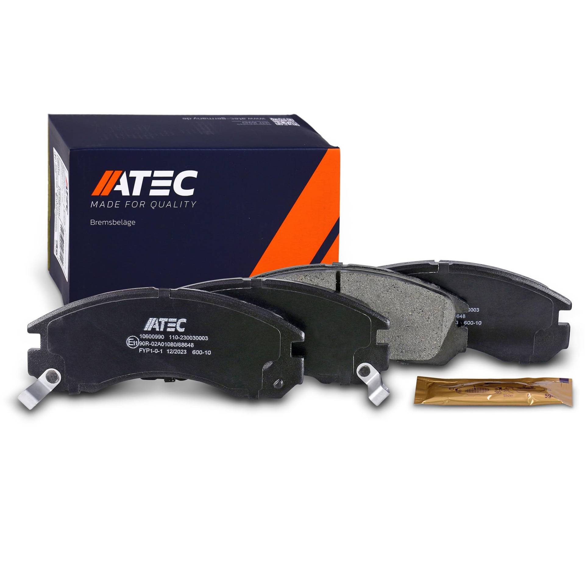 ATEC Germany Bremsbelagsatz Vorderachse, Bremsbeläge Bremsklötze vorne, 4 Stück ATEC Germany Bremsbelagsatz Vorderachse, Bremsbeläge Bremsklötze vorne, 4 Stück von ATEC Germany