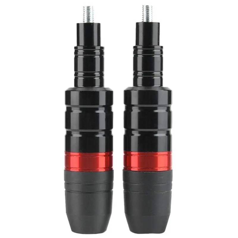 Motorrad-Rahmenverkleidungen 1 Paar 8mm Universal Motorrad Roller Anti Fallen Schiebe Schutz Stange Motor Crash Protector Motorrad-Motorschutz(Red) von ATGQBCF