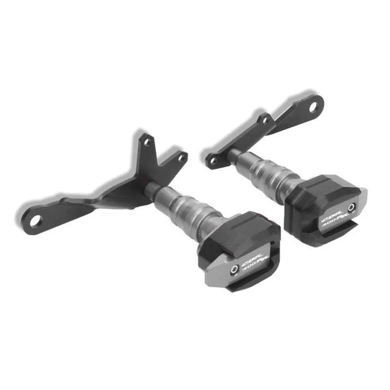 Motorrad-Rahmenverkleidungen Für CBR500R CBR 500R 2021-2023 CBR400R CBR 400R Motorrad Absturzsicherung Rahmen Slider Verkleidung Schutz Crash Pad Protector Motorrad-Motorschutz(Titanium-CBR400R) von ATGQBCF