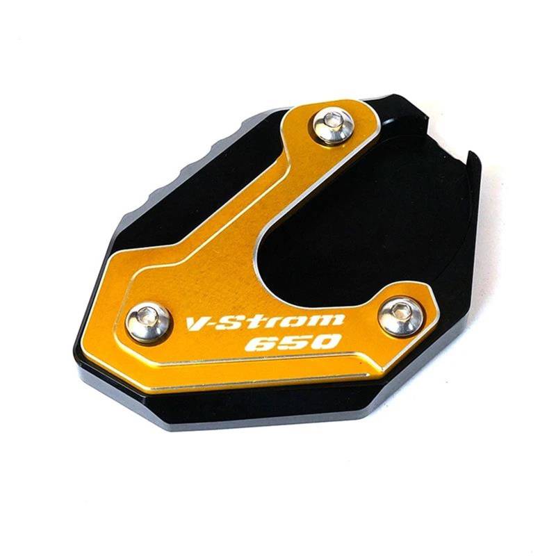 Motorrad-Rahmenverkleidungen Für Suzuki V-Strom 650/XT VSTROM DL650 2004-2022 Motorrad Ständer Seite Stehen Vergrößern Pad Unterstützung Platte Motorrad-Motorschutz(New Gold) von ATGQBCF