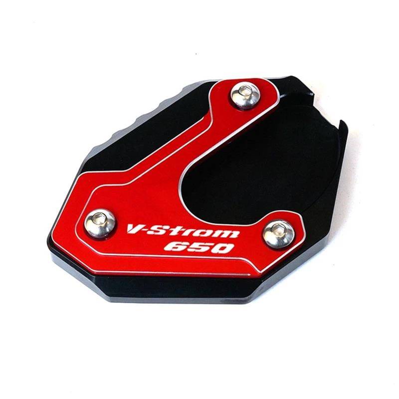 Motorrad-Rahmenverkleidungen Für Suzuki V-Strom 650/XT VSTROM DL650 2004-2022 Motorrad Ständer Seite Stehen Vergrößern Pad Unterstützung Platte Motorrad-Motorschutz(New red) von ATGQBCF