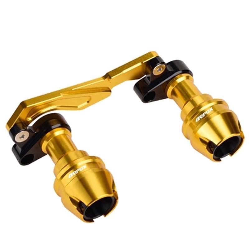 Motorrad-Rahmenverkleidungen Für Ya.ma.ha Für AEROX155 AEROX 155 Für NVX155 NVX 155 Motorradzubehör Schalldämpfer Auspuffschieber Crash Pad Anti Fall Motorrad-Motorschutz(Gold) von ATGQBCF