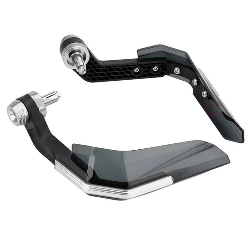Motorrad-Rahmenverkleidungen Universal Motorrad Handgriff Abdeckungen Aluminium Legierung Wind Schutz Motorrad Manschetten Abdeckungen Motorrad Hand Guards Protector Motorrad-Motorschutz(Silver) von ATGQBCF
