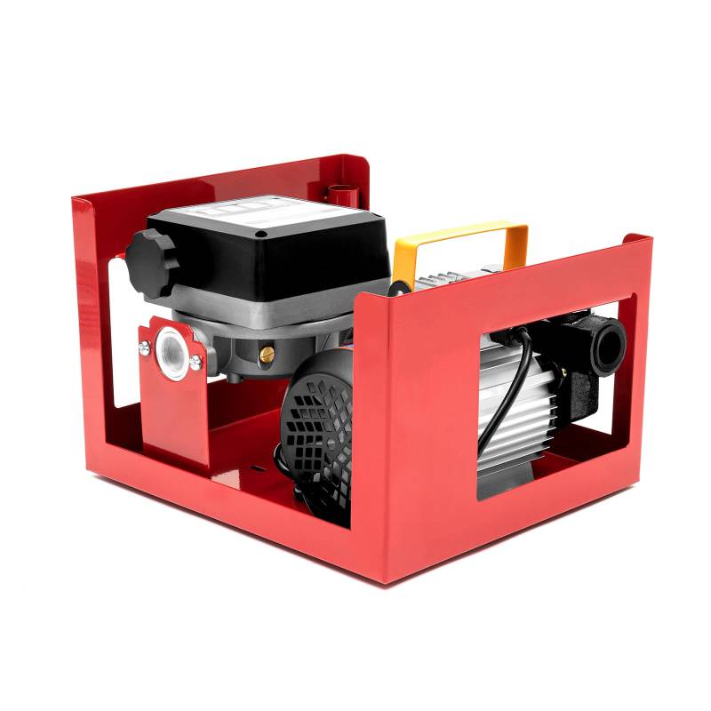 Dieselpumpe HeizöLpumpe Diesel Tankstelle Mit Schlauch Selbstansaugend Kraftoffpumpe Elektrische SchläUchen Und Zapfpistole Promote ÖLpumpe Abschaltautomatik 550W 60L/Min,Wärmeableitungslöcher,Rot, Sc von ATIVLB