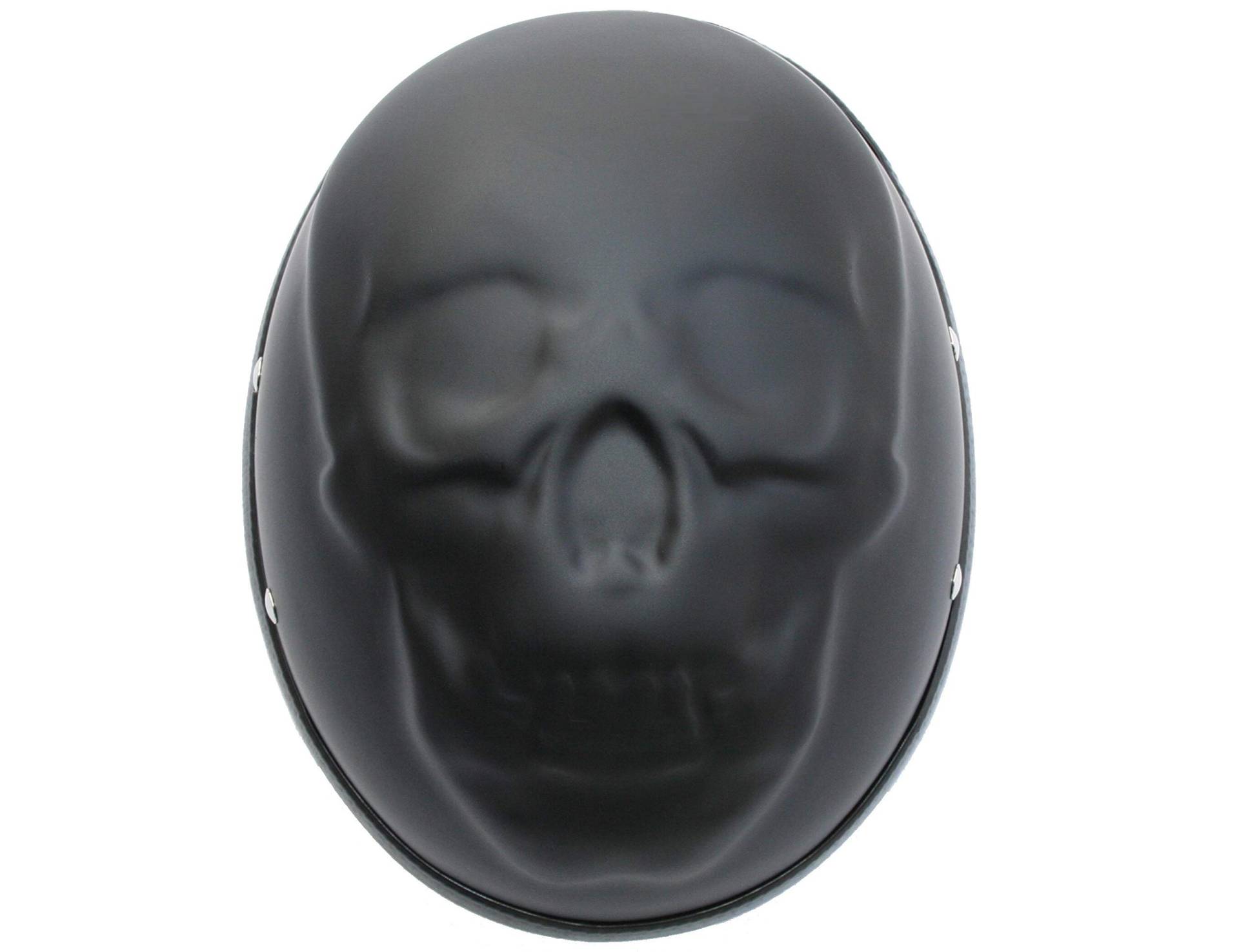 Chopperhelm Skull / Schädel 3D matt Schwarz Größe: XL 61cm B-Ware mit Kratzern von ATO-Helme