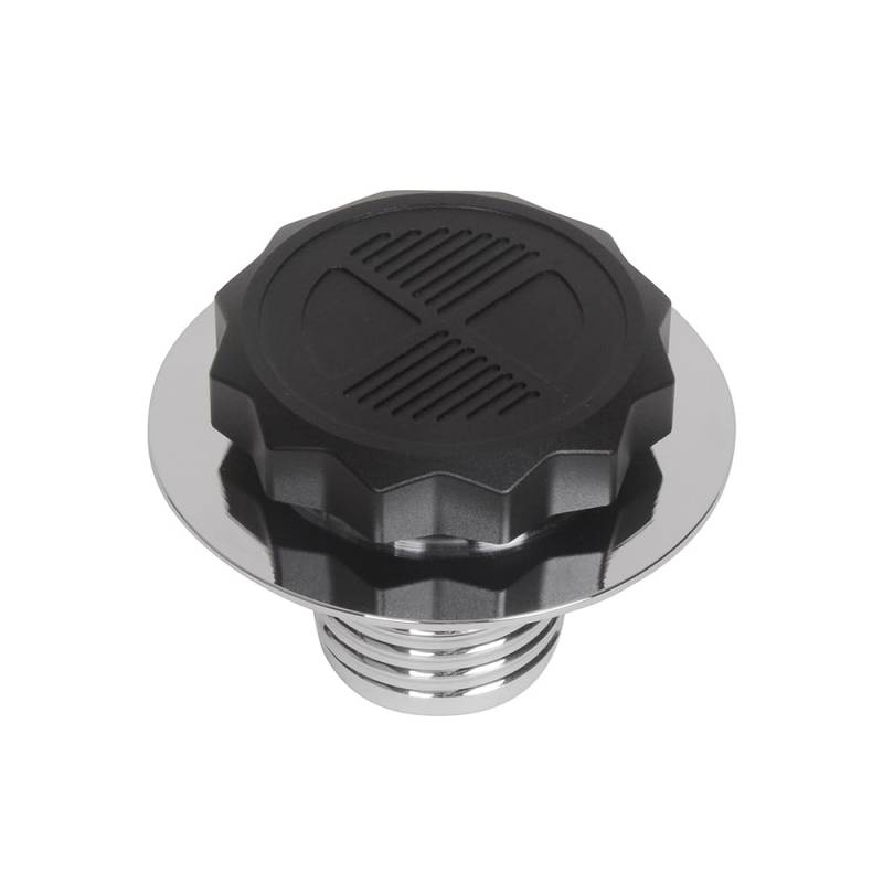 Tankdeckel für Motorrad/Passend for BMW R-Serie R45 R60 R75 R80 R90 100R R100 Cafe Racer Schneller Tankdeckel Tankdeckel Retro-Motorrad-Modifikationsteile(Black and Chrome) von ATPONCX