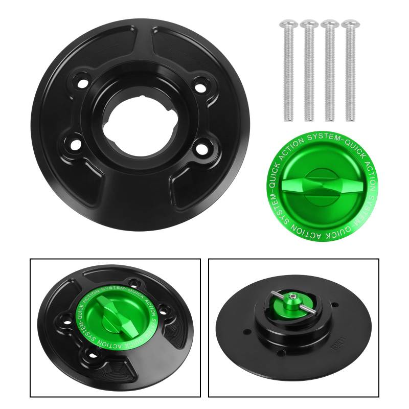 Tankdeckel für Motorrad/Passend for BMW R1200GS R 1200 GS Adventure R1200S R1200R R 1200 R Classic Keyless Racing Schnellverschluss-Tankdeckel Gasabdeckungsgehäuse(Style A-Green 2) von ATPONCX