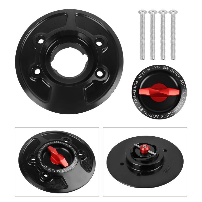Tankdeckel für Motorrad/Passend for BMW R1200GS R 1200 GS Adventure R1200S R1200R R 1200 R Classic Keyless Racing Schnellverschluss-Tankdeckel Gasabdeckungsgehäuse(Style A-Red) von ATPONCX