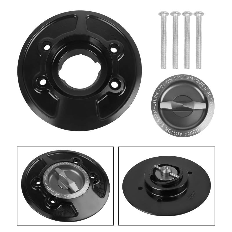 Tankdeckel für Motorrad/Passend for BMW R1200GS R 1200 GS Adventure R1200S R1200R R 1200 R Classic Keyless Racing Schnellverschluss-Tankdeckel Gasabdeckungsgehäuse(Style A-Titanium 2) von ATPONCX