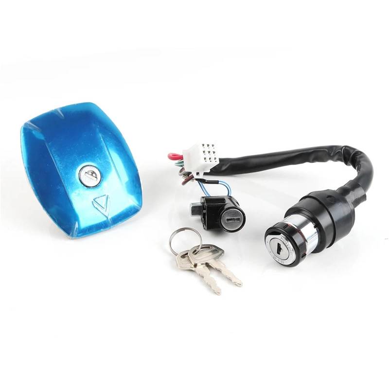Tankdeckel für Motorrad/Passend for Haojue Suzuki AX100 AX 100 Schlosssatz Motorrad-Zündschalter-Zündschlosssatz Tankdeckelschloss Kraftstofftankschloss von ATPONCX