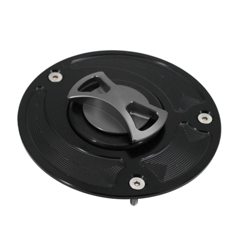 Tankdeckel für Motorrad/Passend for Suzuki GSXR600 GSXR750 2004-2013 GSXR 1000 2003-2013 CNC-Aluminium-Motorrad-Tankdeckel mit Schnellverschluss und Schnellverschluss(Titanium Color) von ATPONCX