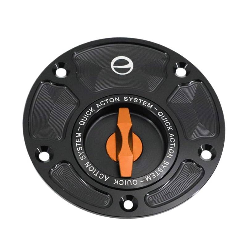 Tankdeckel für Motorrad/Passend for Yamaha MT-15 M-SLAZ 2015–2019 FZ1/FZ8/Fazer FZ-07/FZ-09/FZ-10 2017 CNC-Aluminium-Motorrad-Tankdeckel(Orange) von ATPONCX