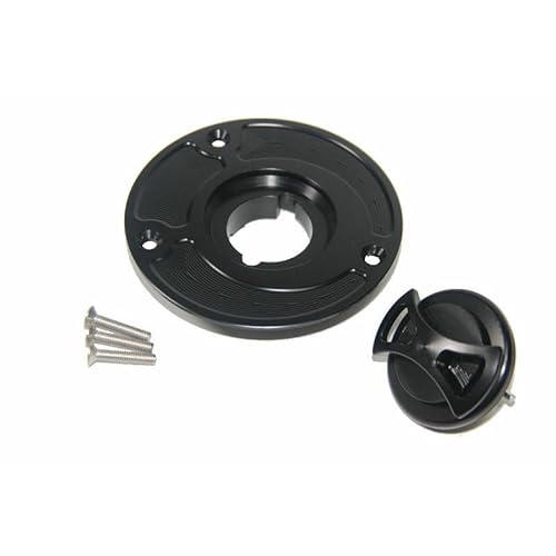 Tankdeckel für Motorrad CNC-Motorrad-Kraftstofftankdeckel-Tankabdeckung Keyless Caps/Passend for Suzuki GSXR600 GSXR750 GSXR1000 2005-2020 GSXR GSX-R 600 750 1000 SV650(Black) von ATPONCX