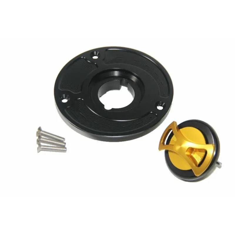 Tankdeckel für Motorrad CNC-Motorrad-Kraftstofftankdeckel-Tankabdeckung Keyless Caps/Passend for Suzuki GSXR600 GSXR750 GSXR1000 2005-2020 GSXR GSX-R 600 750 1000 SV650(Gold) von ATPONCX