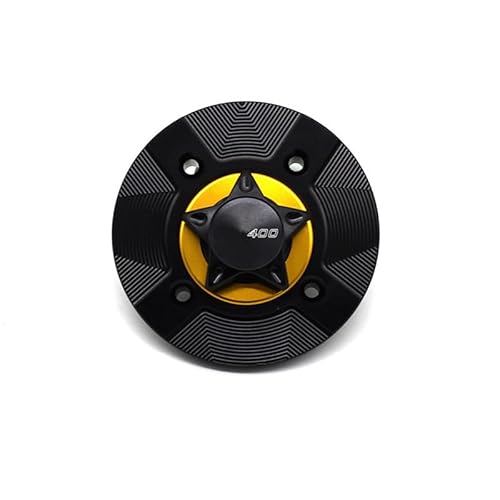 Tankdeckel für Motorrad Motorrad CNC Front Fuel Gas Tank Cover Tankdeckel/Fit for Kawasaki Ninja 650 2017-2019 Ninja 400 2018-2020 ninja650 ninja400(Yellow Ninja400) von ATPONCX