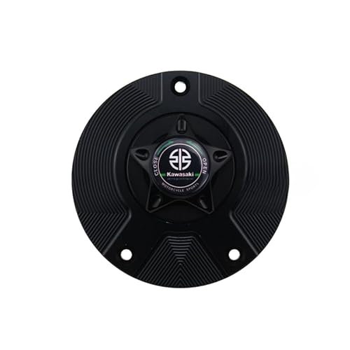 Tankdeckel für Motorrad Motorrad-Schnellöffnungs-Leichtbau-Tankdeckel/Passend for Kawasaki H2 H2R Z1000 Z800 ZX10R ZX6R 636 Zubehör(Black) von ATPONCX