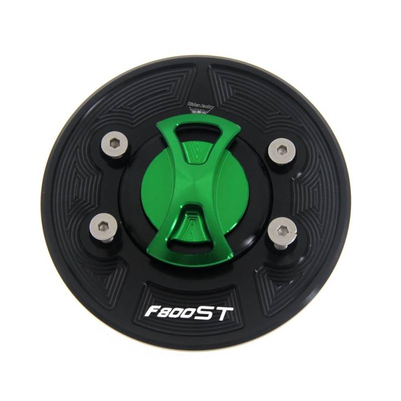 Tankdeckel für Motorrad Schlüsselloser Motorrad-Tankdeckel/Passend for BMW F800ST 2005-2012 F800 ST (... 2006 2007 2008 2009 2010 2011(Green with Logo) von ATPONCX