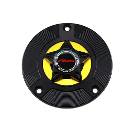 Tankdeckel für Motorrad YZF-R15 for YZF YZF-R15 YZF R15 R15 V3.0 V2 V3 ABS Motorradabdeckung Schnelltankdeckel, CNC Motorrad-Tankdeckel(Gold) von ATPONCX