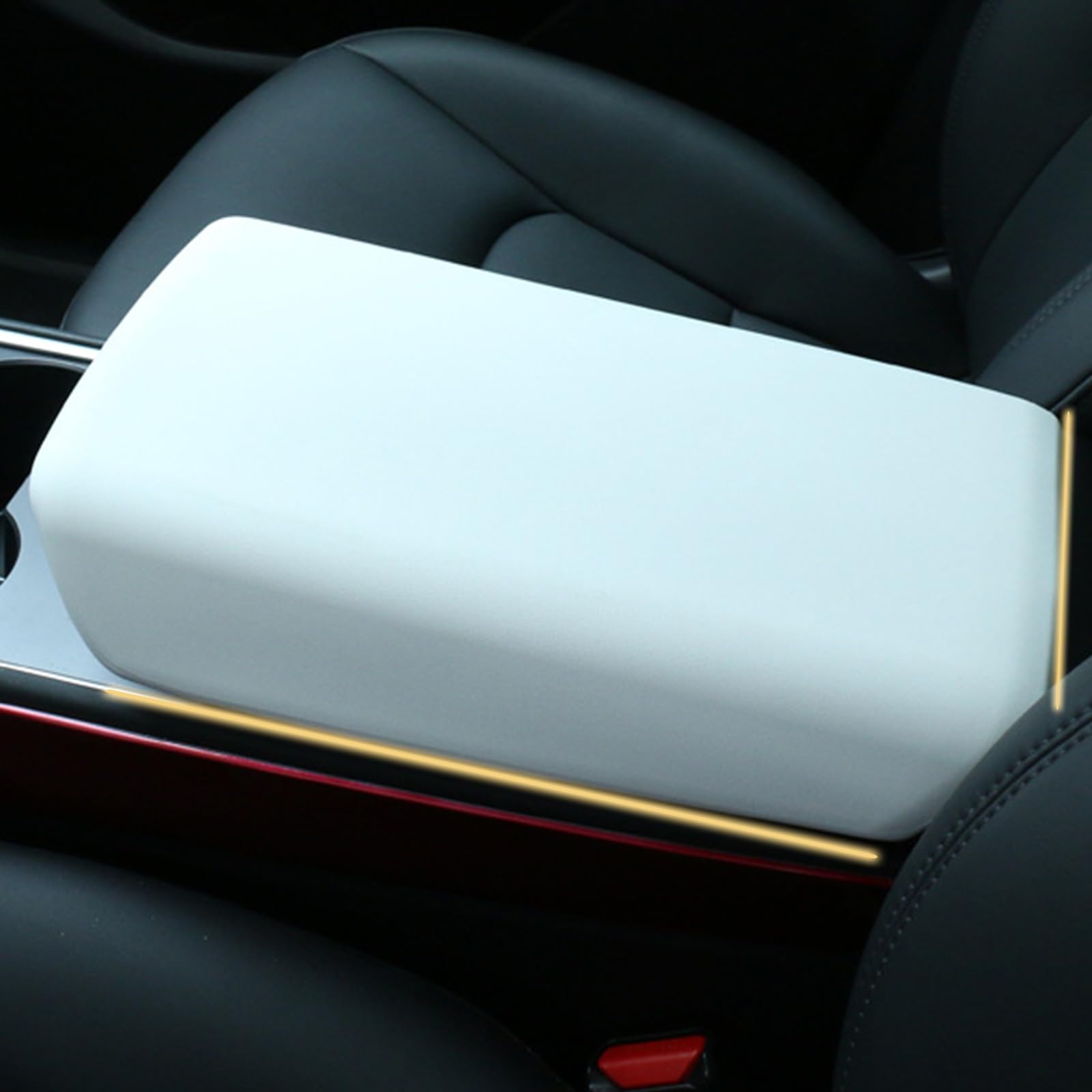 Tesla Model 3 und Model Y Mittelkonsole Armlehne Abdeckung TPE Armlehne Schutzhülle für Autos Innenausstattung Automotive Supplies Dekoratives Zubehör (Weiß) von ATTEXUE