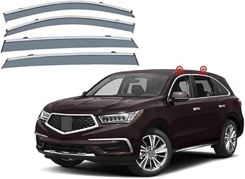 Seitenfenster-Windabweiser für Acura MDX YD2 YD3 2014-2021,Premium Regenabweisern Set,Geräuschreduzierender UV-Schut Wetterschutz Rauchabweiser Seitenfenster-Windabweiser für Acura MDX YD2 YD3 2014-2021,Premium Regenabweisern Set,Geräuschreduzierender UV-Schut Wetterschutz Rauchabweiser von ATTLGR