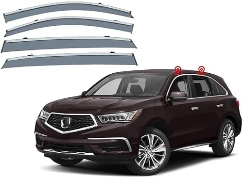 Seitenfenster-Windabweiser für Acura MDX YD3 2014-2021,Premium Regenabweisern Set,Geräuschreduzierender UV-Schut Wetterschutz Rauchabweiser Seitenfenster-Windabweiser für Acura MDX YD3 2014-2021,Premium Regenabweisern Set,Geräuschreduzierender UV-Schut Wetterschutz Rauchabweiser von ATTLGR