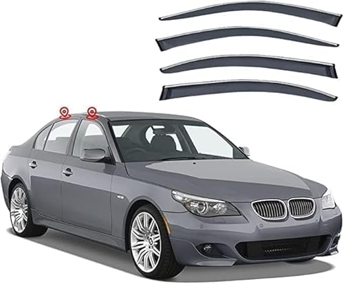 Seitenfenster-Windabweiser für BMW 5 Series i E60 2004-2010,Premium Regenabweisern Set,Geräuschreduzierender UV-Schut Wetterschutz Rauchabweiser Seitenfenster-Windabweiser für BMW 5 Series i E60 2004-2010,Premium Regenabweisern Set,Geräuschreduzierender UV-Schut Wetterschutz Rauchabweiser von ATTLGR