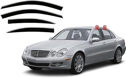 Seitenfenster-Windabweiser für Benz E-Class W211 2003-2008,Premium Regenabweisern Set,Geräuschreduzierender UV-Schut Wetterschutz Rauchabweiser Seitenfenster-Windabweiser für Benz E-Class W211 2003-2008,Premium Regenabweisern Set,Geräuschreduzierender UV-Schut Wetterschutz Rauchabweiser von ATTLGR