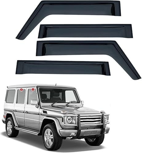 Seitenfenster-Windabweiser für Benz G-Class W463 W461 2004-2018,Premium Regenabweisern Set,Geräuschreduzierender UV-Schut Wetterschutz Rauchabweiser Seitenfenster-Windabweiser für Benz G-Class W463 W461 2004-2018,Premium Regenabweisern Set,Geräuschreduzierender UV-Schut Wetterschutz Rauchabweiser von ATTLGR