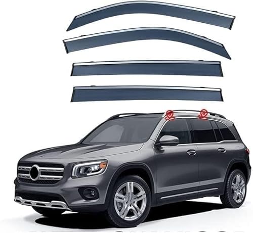 Seitenfenster-Windabweiser für Benz GLB X247 2019+,Premium Regenabweisern Set,Geräuschreduzierender UV-Schut Wetterschutz Rauchabweiser Seitenfenster-Windabweiser für Benz GLB X247 2019+,Premium Regenabweisern Set,Geräuschreduzierender UV-Schut Wetterschutz Rauchabweiser von ATTLGR