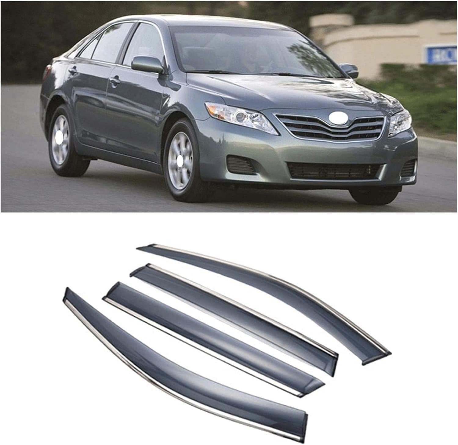 Seitenfenster-Windabweiser für Camry 2006-2011,Premium Regenabweisern Set,Geräuschreduzierender UV-Schut Wetterschutz Rauchabweiser Seitenfenster-Windabweiser für Camry 2006-2011,Premium Regenabweisern Set,Geräuschreduzierender UV-Schut Wetterschutz Rauchabweiser von ATTLGR